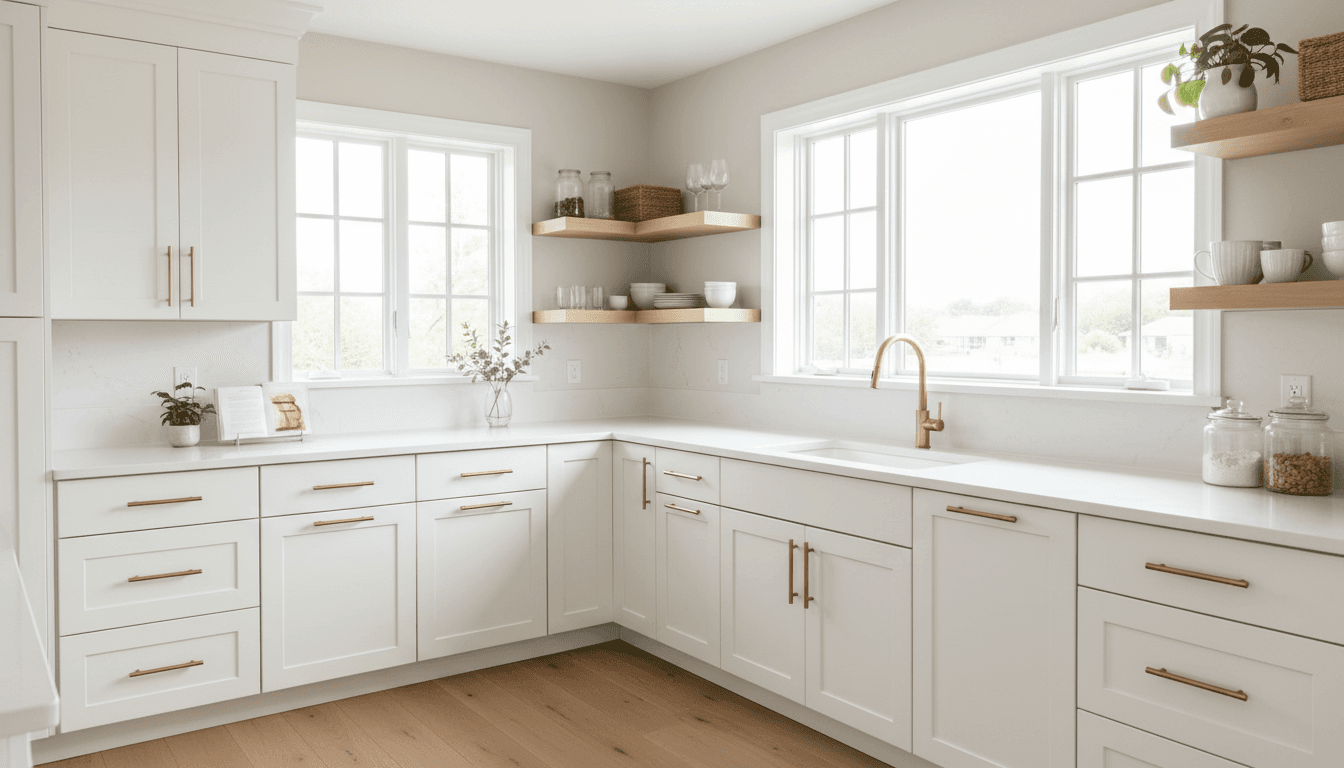 Traditional cream kitchen with classic hardware and timeless style
