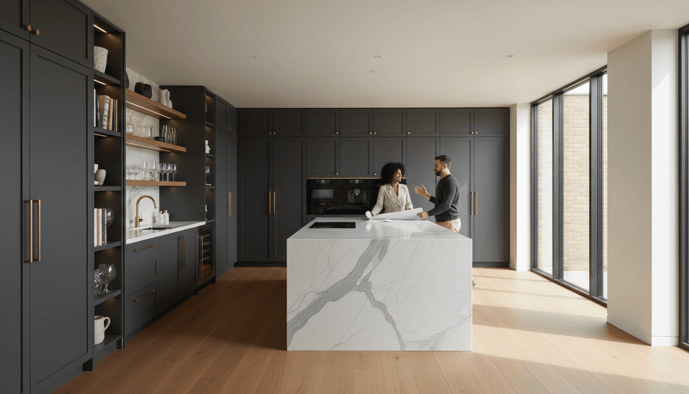 Modern kitchen refurbishment with custom cabinetry and professional finishing